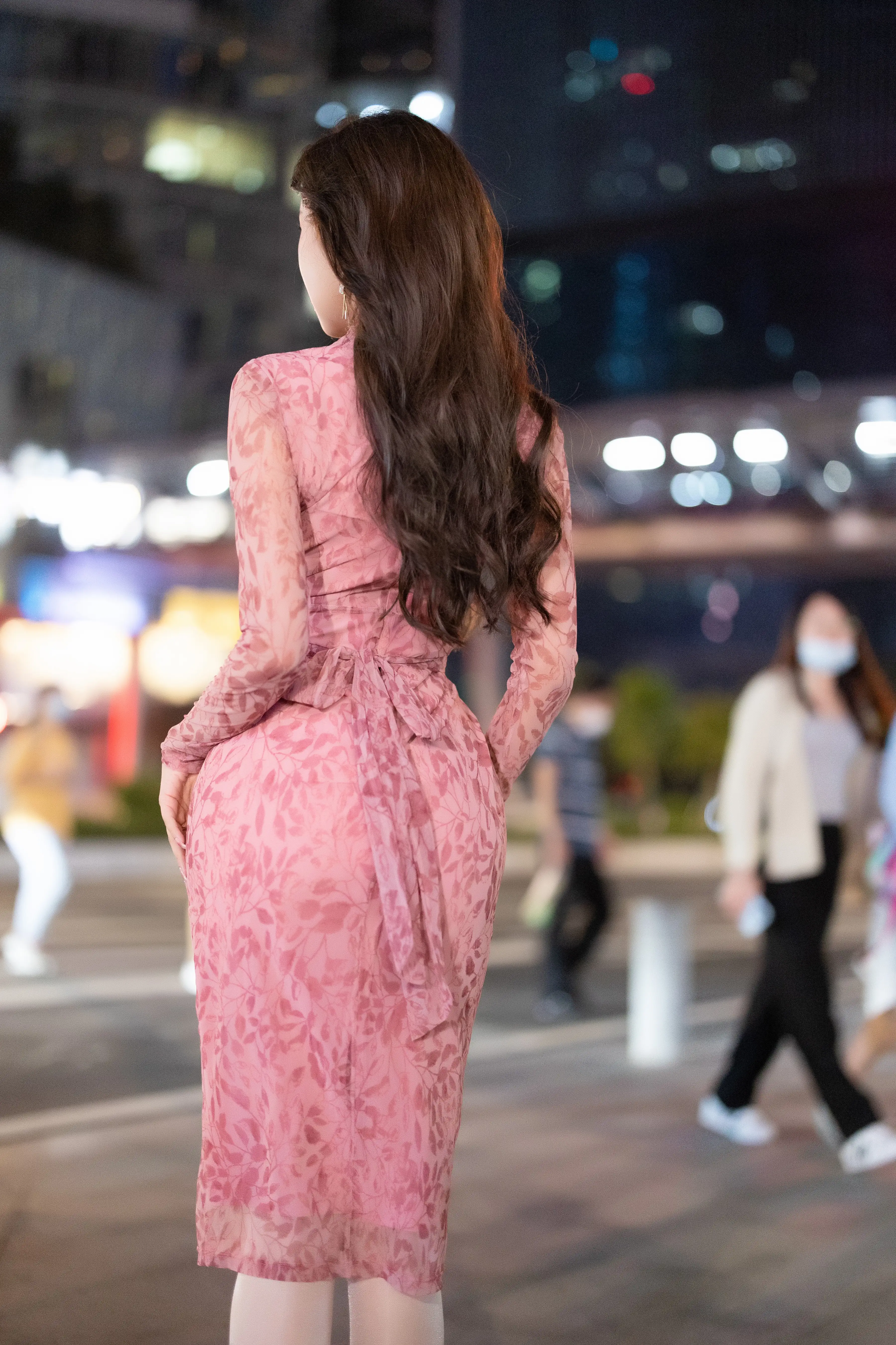 王馨瑶_NO.036_内购无水印_VOL.899_粉色包臀碎花裙_ - M940.COM 内部私购-第3张